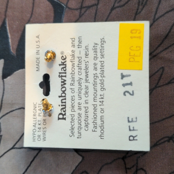 VTG Vintage Rainbow Flake earrings - Picture 2 of 4